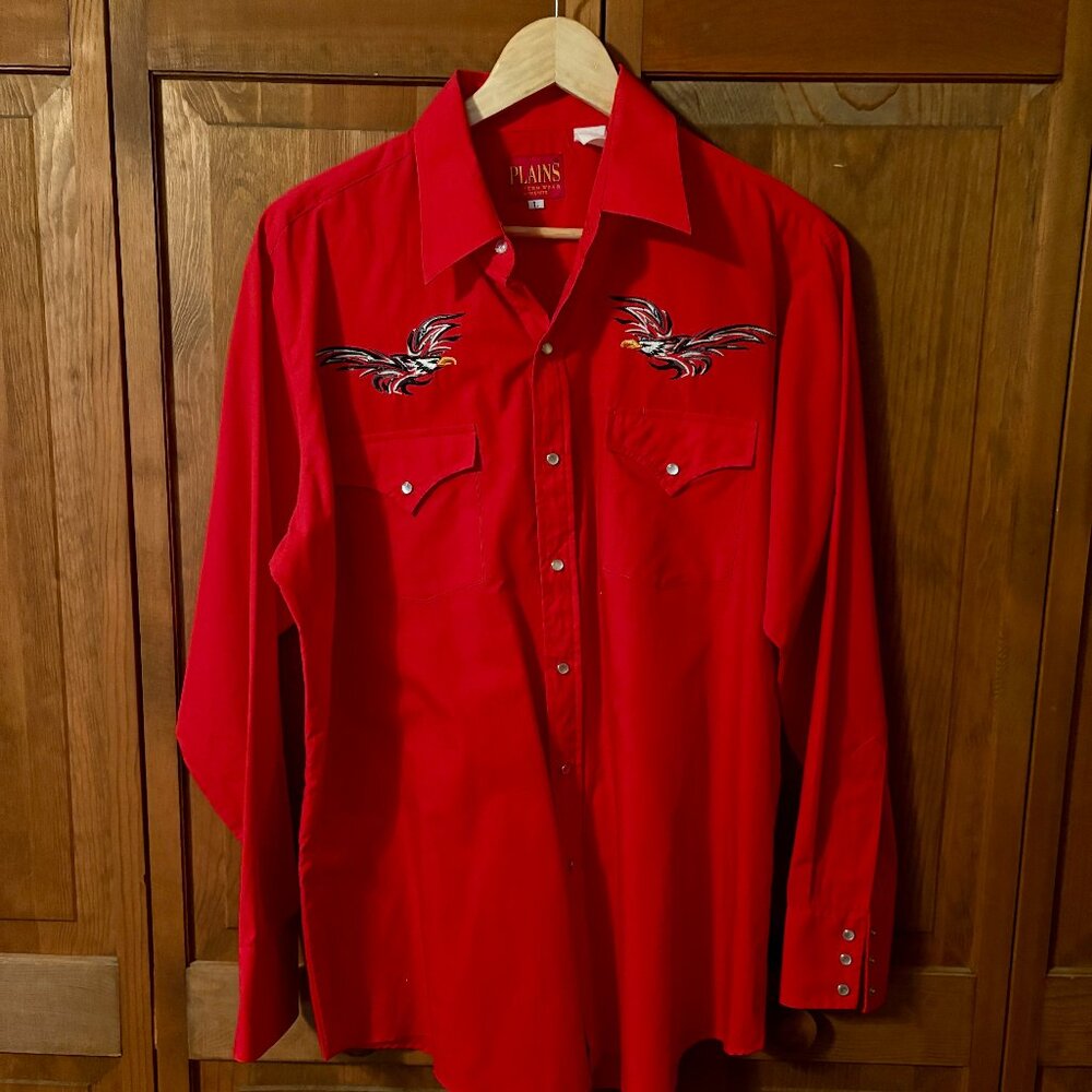 Plains Western Wear Red Eagle Shirt